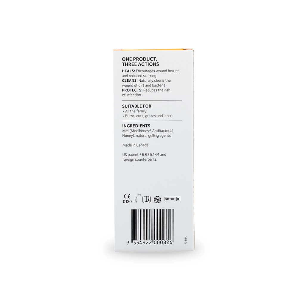 Comvita Antibacterial Wound Gel, back view