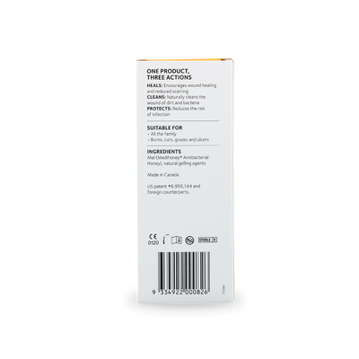 Comvita Antibacterial Wound Gel, back view