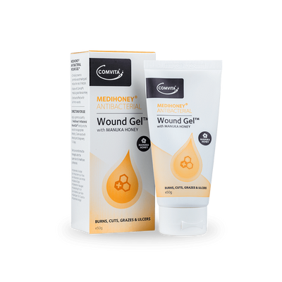 Comvita Antibacterial Wound Gel 50g, Tube and Packaging