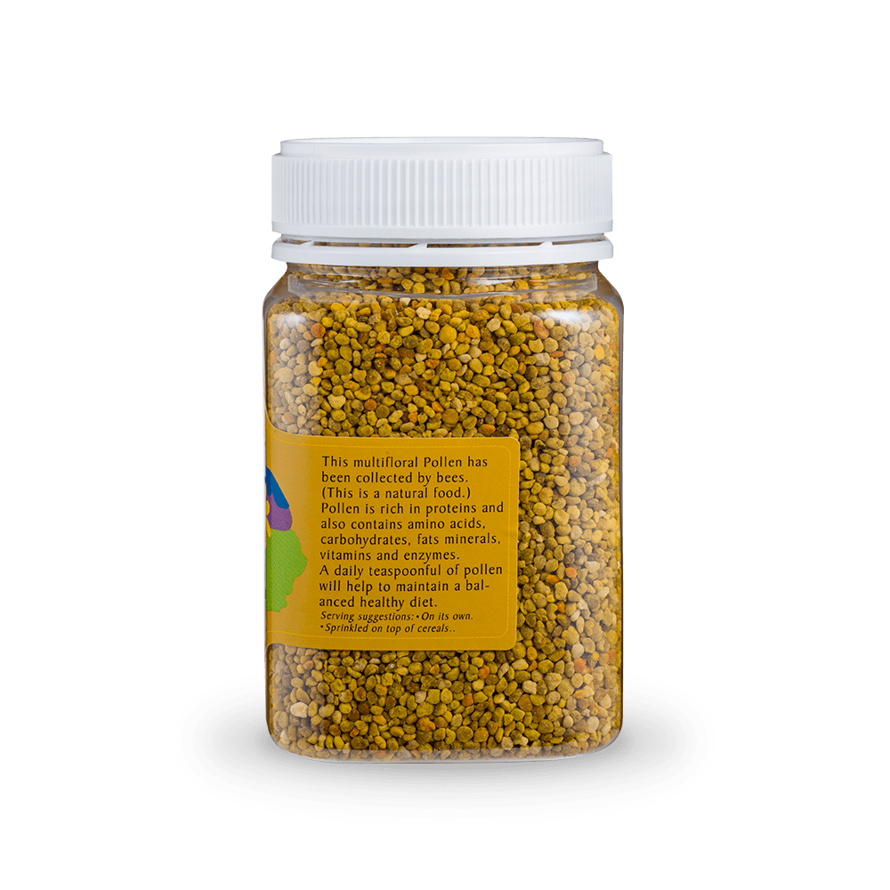 Lorimer's NZ Multifloral Pollen Granules pottle, right view